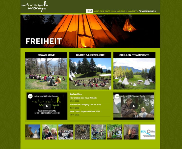 Web, Naturschule Woniya